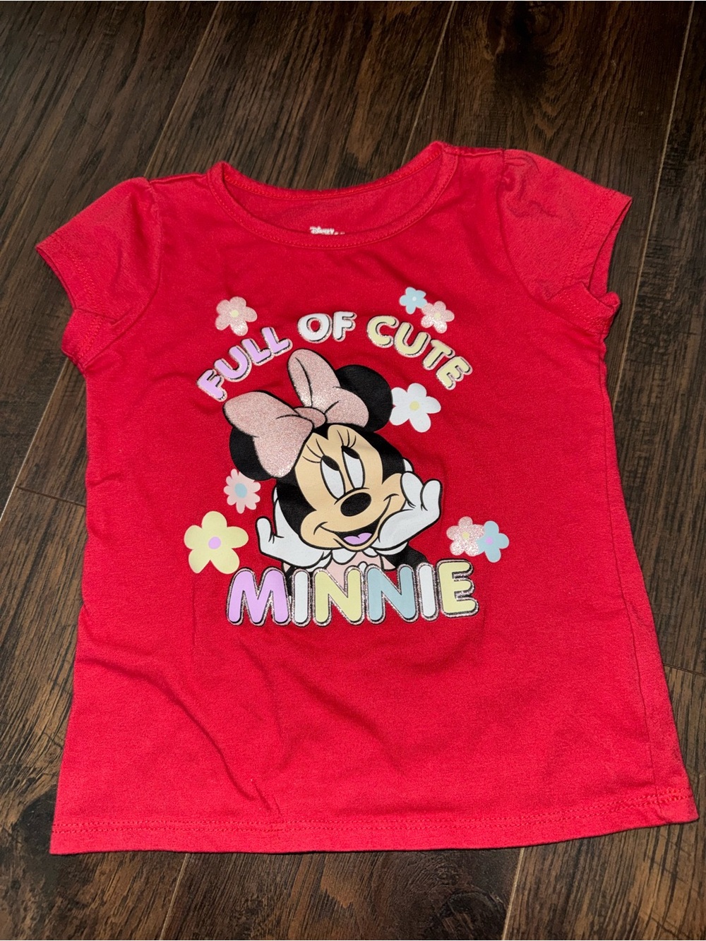 Disney Minnie Girls' Red 'Full of Cute' Graphic Tee | small 6/6x